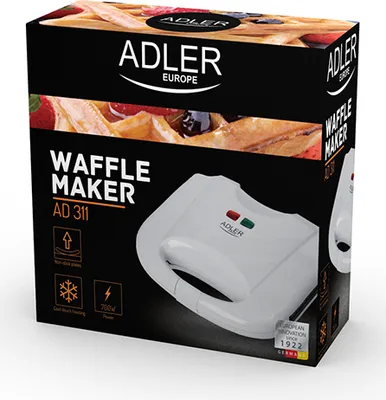 Image de Adler | AD 311 | Gaufrier | 700 W | Nombre de portions 2 | Belgique | Blanc