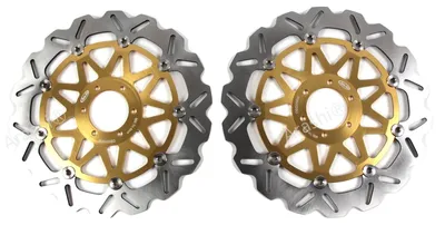 Obrázek produktu pro Brzdové kotouče, CNC, plovoucí design, odolná nerezová ocel, zlatá barva