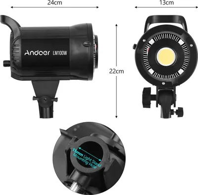 Obrázek produktu pro Fotografické LED světlo 5500K 100W stmívatelné přenosné LED video světlo pro studio