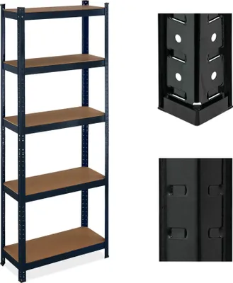 Produktbild von Schwarzes stabiles Regal mit 5 Ebenen
