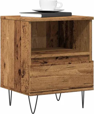 Produktbild von vidaXL Nachttisch Altholz-Optik 40x35x50 cm Holzwerkstoff