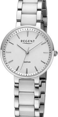 Immagine prodotto di Regent 12221206 Orologio da polso da donna in Vetroceramica acciaio/bianco