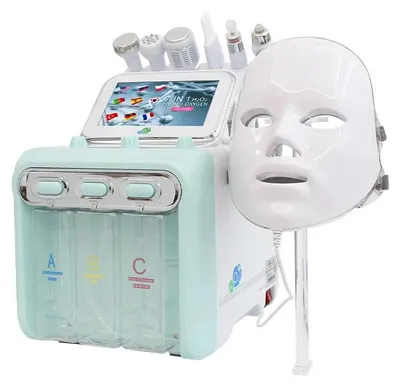 Produktbild von Hydro Oxygen Gesichtsgerät - 7-in-1 Wasser-Dermabrasion - Tiefenreinigung - Mitesserentferner - Hautstraffung - Ultraschall - 220–240V EU-Stecker - Grün
