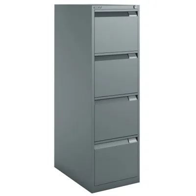 Produktbild von BISLEY Hängeregistraturschrank anthrazit 4 Schubladen 41,3 x 62,2 x 132,1 cm