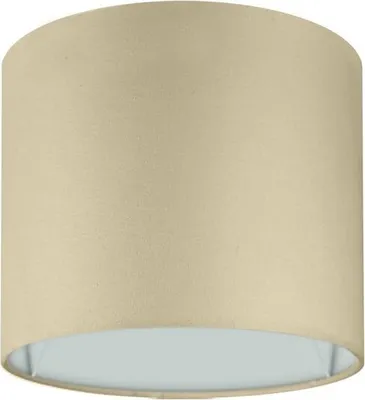 Produktbild von Wogati® Premium Lampenschirm E14/E27 Baumwolle|Farbe: Beige/Größe: Ø14cm Höhe 12,3cm