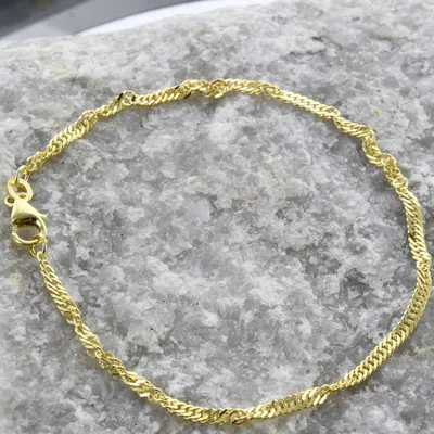 Produktbild von Goldkette Singapurkette Länge 19cm - Breite 2,4mm - 333-8 Karat Gold