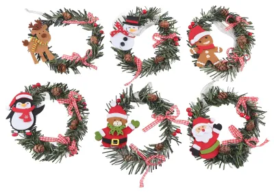Kerzenschmuck-Set, 6er, Beeren & Tannenzapfen, Weihnachten