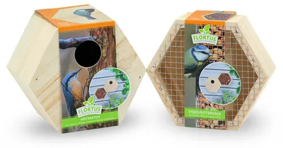 Artikelbild 1 von 'Vogelfutterhaus und Nistkasten Set' aus der Kategorie Vogelzubehör & Vogelbedarf