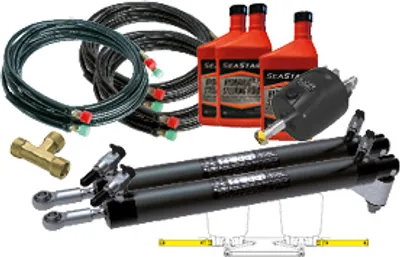 Obrázek produktu pro Hydraulické ovládání přívěsného vozíku Seastar / boční montáž, 2 motory