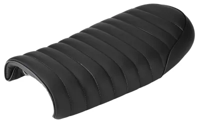 Imagen del producto de Asiento vintage para motocicleta, fabricado en cuero sintético (PU), de uso universal