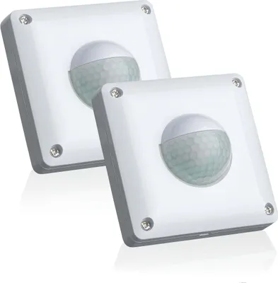 Produktbild von 2x Bewegungs Melder Unterputz Außen LED geeignet Infrarot Sensor 3-Draht SEBSON
