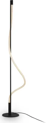 Produktbild von Stehlampe LED Aluminium 150 cm hoch Schwarz Weiß 3000 K warmweißes Licht 450 lm Modern Stehleuchte