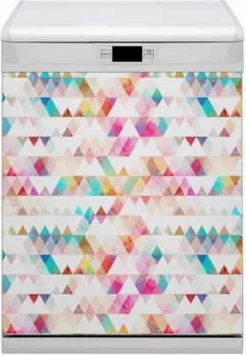 Produktbild von Küche Dekorative Magnete  Magnet Folie für Geschirrspüler 60x80 cm   - Regenbogengeometrie