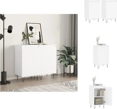 Obrázok produktu pre vidaXL Príborníky 2 ks. Biele 40x35x70 cm Materiál na báze dreva - Príborníky