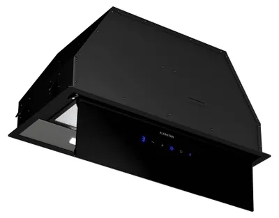 Produktbild von Klarstein Ventimate Dunstabzugshaube Unterbau, 60cm Unterbauhaube mit Touch-Bedienfeld, 390 m³/h Luftdurchsatz, , Leiser DC-Motor, LED-Beleuchtung, Kohlefilter für Umluft, Schwarz