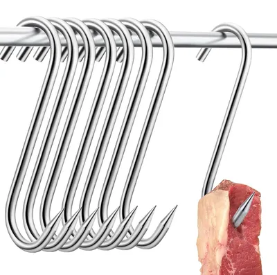 50er-Pack Edelstahl-S-Haken 15 cm, 3 mm, bis 5 kg belastbar