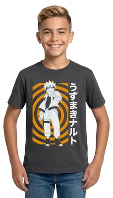 Produktbild von Spreadshirt Naruto Cooles Design Mit Naruto Teenager T-Shirt, 134/146 (9-11 Jahre), Dunkelgrau
