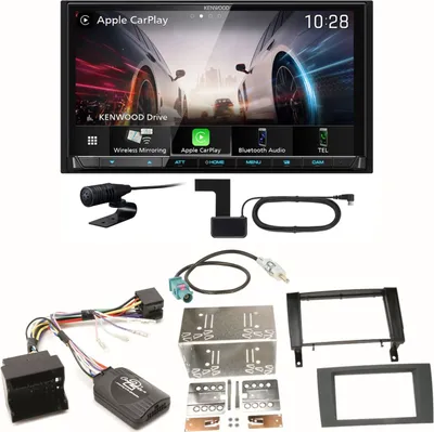 Produktbild von Kenwood DMX8021DABS Android Auto CarPlay Einbauset für Mercedes SLK R171