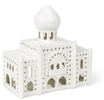 Lichtsäule Tivoli Urbania, Weiß, 17 cm, Kerzenhalter
