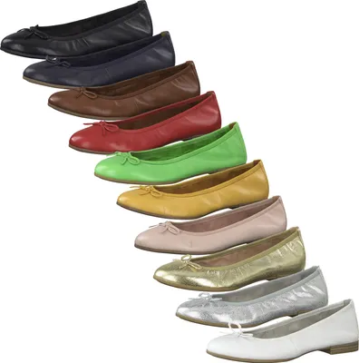 Produktbild von Tamaris 1-22116-24 Damen Ballerinas Schuhe Slipper Leder, Größe:38 EU, Farbe:Schwarz
