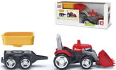 Produktbild von Multigo Traktor-Set 2in1 mit Anhänger Frontlader Schaufel Pritsche Fahrzeug +2J