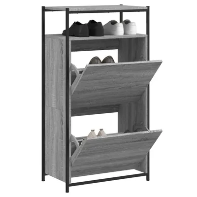 Obrázek produktu pro Botník Grey Sonoma 60x34x112 cm Materiál na bázi dřeva
