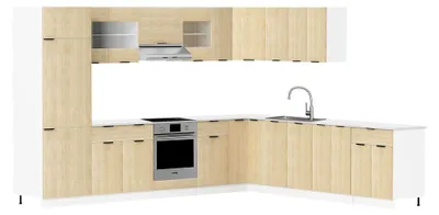 Produktbild von Hängeschrank für die Küche, Maße ca. H. 60 x B. 80 x T. 31 cm, mit zwei Drehtüren und Glastür, Küchenmöbel