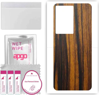 Produktbild von apgo Rückseite Schutzfolie, Skin, kompatibel mit Vivo V29 Lite 5G, Hinten Displayschutzfolie aus Vinylfolie, kratzfest, einfache Montage - Tigerwood