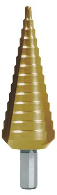 Zdjęcie produktu dla Wiertło stopniowe Ruko, średnica 4–30 mm, HSS-TiN, 3 ostrza – 101352T