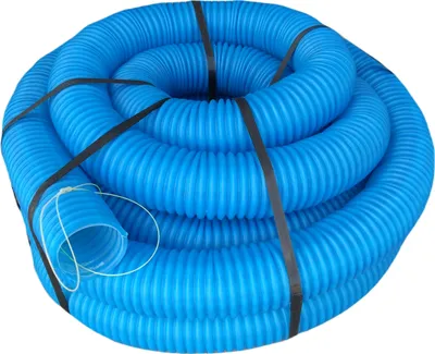 Produktbild von Powerweld Wellrohr Kabelrohr, 75mm AD, 58mm ID, 10m, für Erdreich, innen glatt außen gewellt, sanddicht, Einzugshilfe, Kunststoff, Blau, 450N, -20 bis +60°C