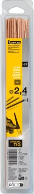 Obrázok produktu pre Zváracie tyče TIG oceľ SG2 Ø 2,4 mm 27 kusov 2,4 mm - 330 mm - blister 0,33 kg