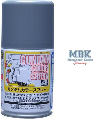 Imagen del producto de GUNZE GSSG09: Pintura en aerosol para modelos Gundam, color gris Zion, 100 ml