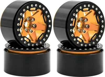 Image de Jantes en alliage d'aluminium 2.2in Hub 4pcs Replacement pour 1/10 1/8 TRX4 90046 90047 RR10 RC Car