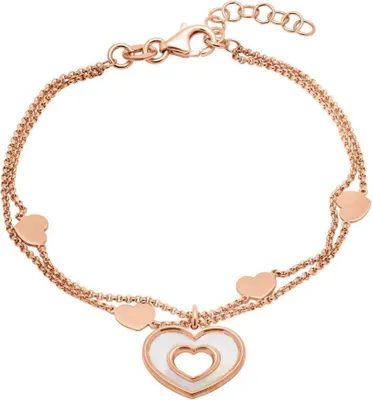 Produktbild von Armband Herzen 925er Silber rosévergoldet