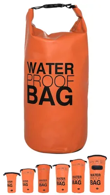 Image de Sac étanche DonDon pour l'extérieur avec sangle - orange, 10 litres