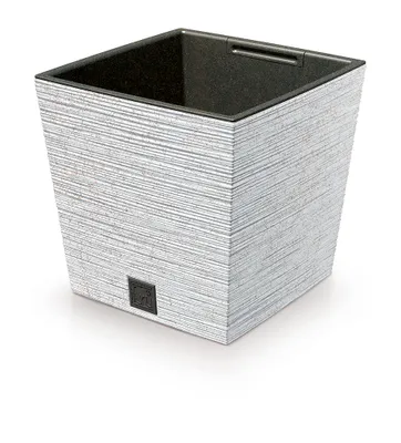 Produktbild von Prosperplast Blumentopf FURU SQUARE LOW Eco Wood Weiß 29,5 cm