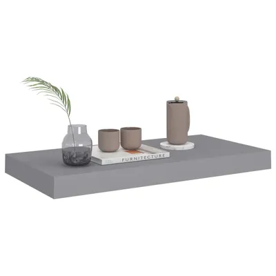 Zdjęcie produktu dla Półka ścienna, szara, 50 x 23 x 3,8 cm, MDF