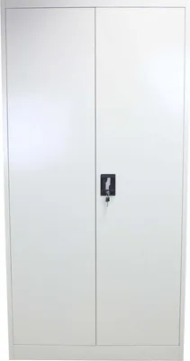 Produktbild von MonsterShop abschließbarer Aktenschrank Ablageschrank Registratur Stahlschrank Büroschrank Stahlschrank Stahlmöbel Metallschrank Büromöbel 180cm (H) x 90cm (B) x 40cm (T) in hellgrau 4 Regale