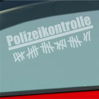 Produktbild von Auto Aufkleber Polizeikontrolle Radar Strichliste 15x5 cm Milchglas Sticker Heckscheibenaufkleber