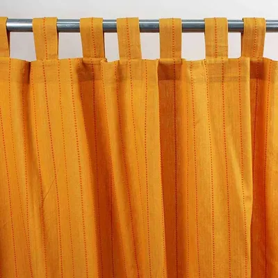 Zdjęcie produktu dla Żółta dwukolorowa zasłona bawełniana 150x250