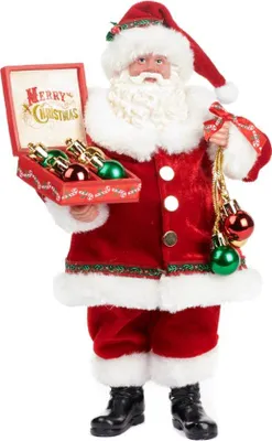 Productafbeelding van Goodwill - Kerstman, kerstpop, kerstman - Rood-groen - Hoogte 28 cm