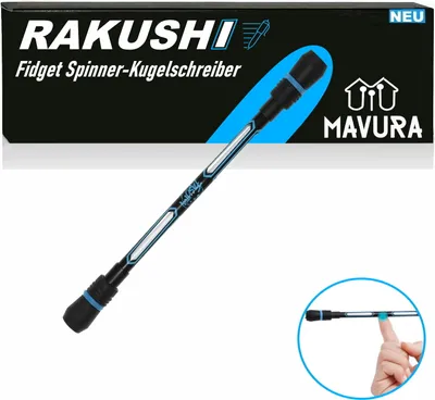 Produktbild von RAKUSHI Penspinning Stift Set Spinning Fidget Spinner Pen Kugelschreiber blau