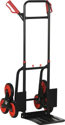 Immagine prodotto di Fortuna Lai Carrello saliscale Carrello da trasporto 150 kg Carrello regolabile in altezza pieghevole in acciaio 45 x 60 x 109 cm per trasporti facili