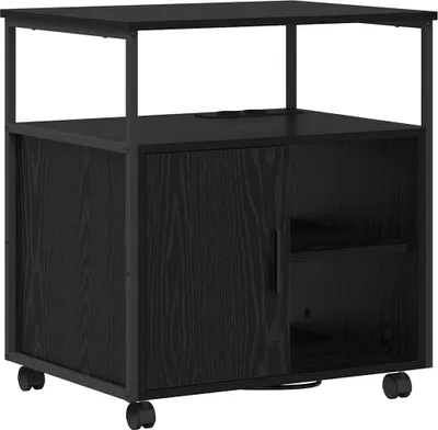 Zdjęcie produktu dla vidaXL Szafka ze stacją ładującą o wyglądzie czarnego dębu 61 x 46 x 67 cm