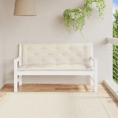 Produktbild von Möbel Gartenbank-Auflage Cremeweiß 150x(50+50)x7 cm Oxford-Gewebe - Gartenmöbelauflagen 315018