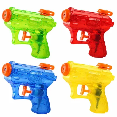 Produktbild von 4er Set Mini Wasserpistolen für Kinder, buntes Wasserspielzeug für Pool, Strand & Garten, leichte Spielzeugpistolen für Sommer & Partys