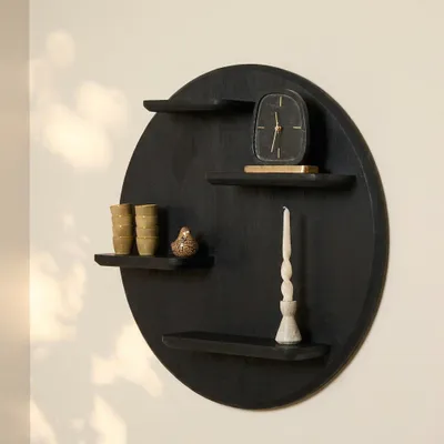 Produktbild von Starfurn - Wandregal Lena - 3x75x75cm - Schwarz, KI-generiertes Bild