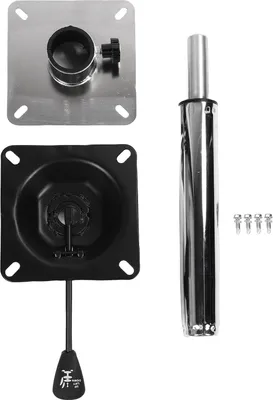 Produktbild von Bootssitz-Sockel-Montagesatz, Edelstahl, verstellbar, 400–500 mm Gewinde, drehbar, für Yachten, Schiffe, Ponton-Brückendeck