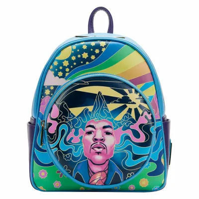 Produktbild von Loungefly Mini Rucksack Jimi Hendrix Psychedelische Landschaft Mehrfarbig  Mehrfarbig One Size