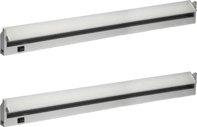 Produktbild von 2x Aluminium Unterbauleuchte Küche schwenkbar 91cm neutralweiß Lichtleiste silber 15W